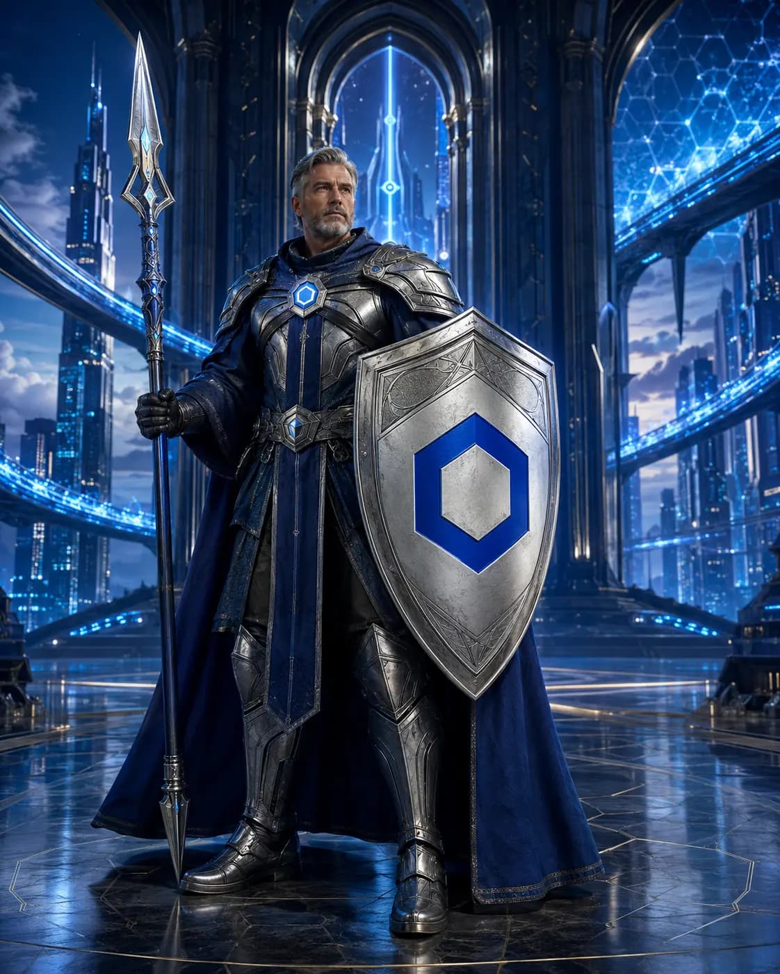 The Oracle Sentinel, the official Chainlink mascot